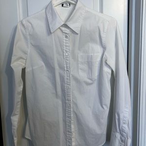 White Women’s J Crew Button Up. Sz Small. Gently worn!